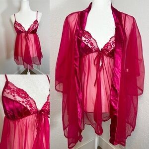 VNTG 70s Era Babydoll Lingerie Set